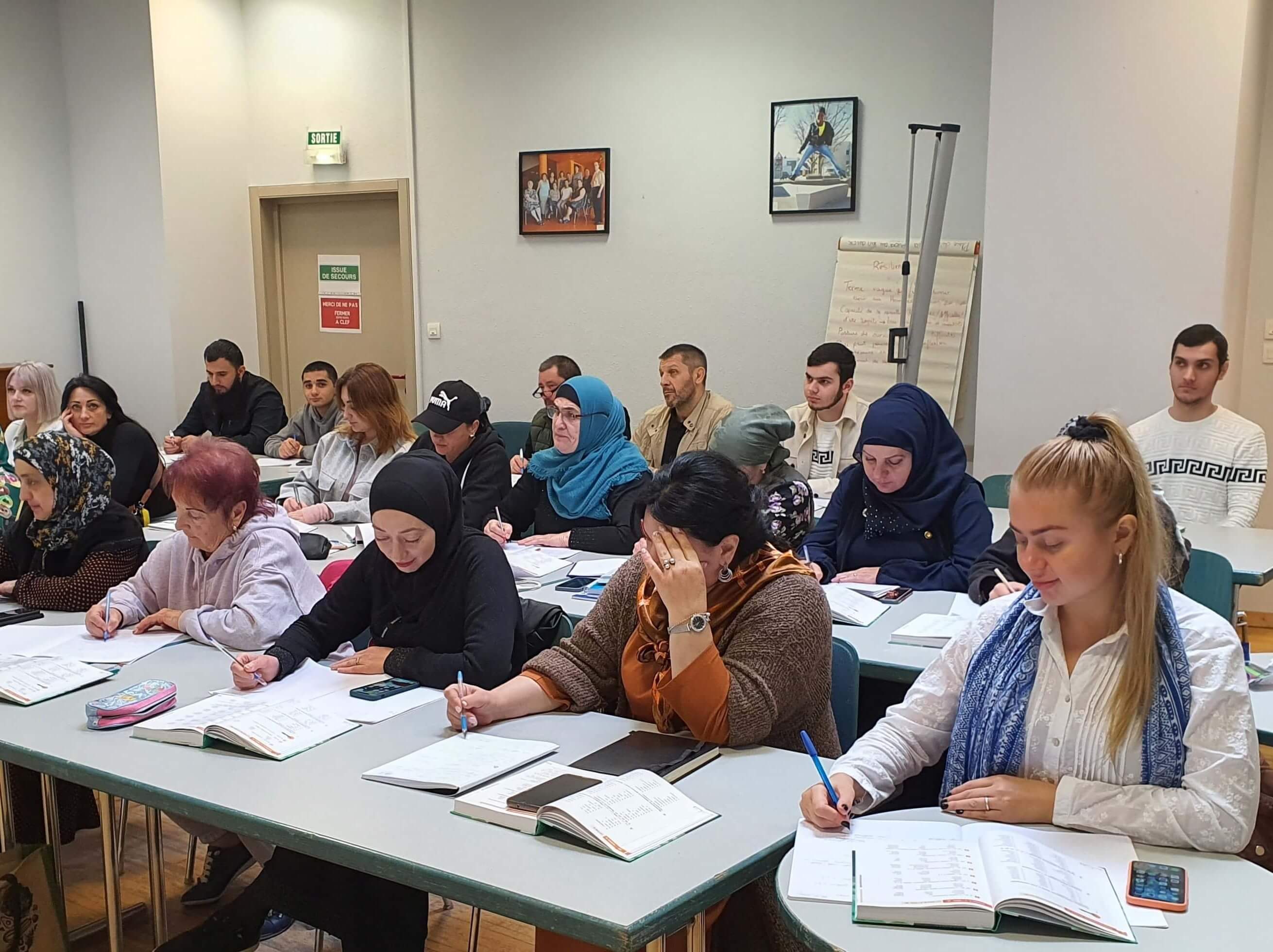 Cours de français animé par notre association